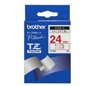 Brother Gloss Laminated Labelling Tape - 24mm, Red/White nastro per etichettatrice TZ
