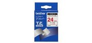 Brother Gloss Laminated Labelling Tape - 24mm, Red/White nastro per etichettatrice TZ