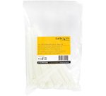 StarTech.com Colliers de Serrage Réutilisables 15 cm Blancs - Largeur 7 mm - Diam. faisceau 35 mm - Résistance traction 22 kg - Colson nylon détachable - Intérieur/extérieur - Homologués 94V-2/UL - 100 pcs
