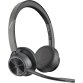 Kabelloses Poly Voyager 4320-M Teams-Headset mit Basisstation.