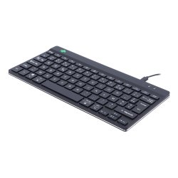 R-Go Tools Clavier ergonomique R-Go Compact Break, clavier compact avec logiciel de pause,AZERTY (FR), Filaire, noir
