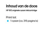 HP 912 originele cyaan inktcartridge