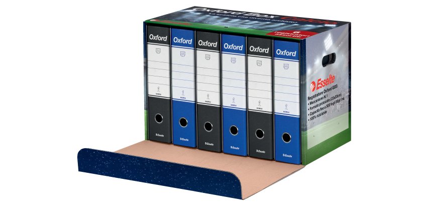 Esselte OXFORD BOX CALCIO 6xG85 (Nero - Blu)