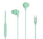 Celly UP1600TYPECGN cuffia e auricolare Cablato In-ear Musica e Chiamate USB tipo-C Verde