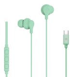 Celly UP1600TYPECGN cuffia e auricolare Cablato In-ear Musica e Chiamate USB tipo-C Verde