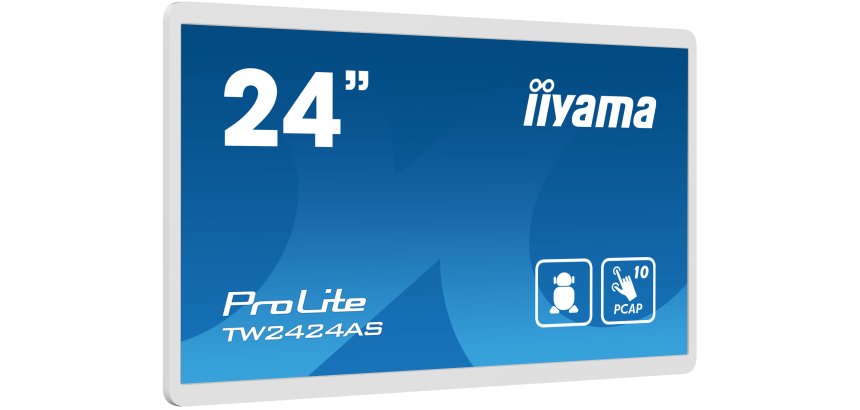 iiyama TW2424AS-W1 Écran d'affichage dynamique Écran plat de signalisation numérique 60,5 cm (23.8") Wifi 250 cd/m² 4K Ultra HD Noir Écran tactile Intégré dans le processeur Android 24/7