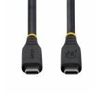 StarTech.com Câble USB4 de 50cm, 40 Gbps, Câble USB-C Certifié USB-IF, 240 W PD, 8K 60Hz/4K 240Hz DP2.1 DP40, Gaine TPE, Compatible Thunderbolt 4 - Cordon USB-C Noir