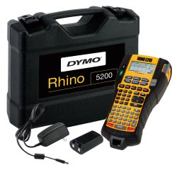 DYMO RHINO Etiquetadora industrial | Estuche con kit de etiquetadora | Teclas de acceso rápido que ahorran tiempo Imprime rápidamente Etiquetadora duradera para lugares de trabajo