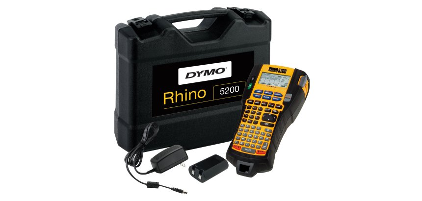 DYMO RHINO Etiquetadora industrial | Estuche con kit de etiquetadora | Teclas de acceso rápido que ahorran tiempo Imprime rápidamente Etiquetadora duradera para lugares de trabajo