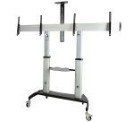 StarTech.com Support TV à Roulettes pour TV VESA 37-60" (Max 2x 50kg) - Chariot TV roulettes - Support TV Double sur Pied Mobile à Hauteur Réglable