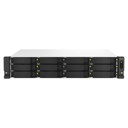 QNAP TS-1264U-RP NAS Rack (2 U) Intel® Celeron® 8 Go DDR4 0 To QNAP QTS Aluminium, Noir