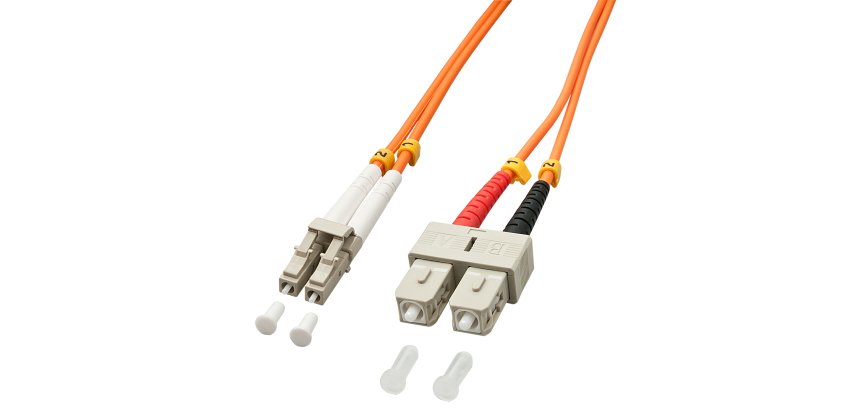 Lindy 1.0m OM2 LC - SC Duplex cavo InfiniBand e in fibra ottica 1 m Arancione