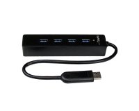 StarTech.com Adaptador Concentrador Hub Ladrón USB 3.0 (5Gbps) Super Speed Portátil de 4 Puertos Salidas - Negro