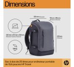 HP Sac à dos pour ordinateur portable Travel 25 litres 15,6 pouces (gris acier)