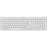 Logitech K950 Signature Slim clavier Bureau RF sans fil + Bluetooth AZERTY Français Blanc