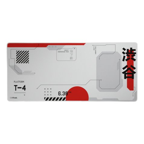 Trust GXT 759 XXL Tappetino per mouse per gioco da computer Nero, Grigio, Rosso, Bianco
