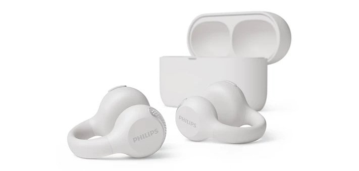 Philips 2000 series TAQ2000WT Headset True Wireless Stereo (TWS) Ear-clip-on, Open-ear Calls/Music Bluetooth White