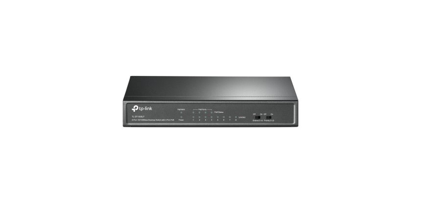 TP-Link TL-SF1008LP commutateur réseau Non-géré Fast Ethernet (10/100) Connexion Ethernet, supportant l'alimentation via ce port (PoE) Noir