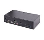 StarTech.com Switch KVM USB-C à 2 Ports, Moniteur DisplayPort 4K 60Hz, Audio 3,5 mm, 6x Ports de Hub USB, CTommutation par touche de Raccourci, Compatible Thunderbolt 3/4
