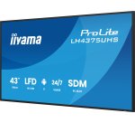 iiyama LH4375UHS-B2AG Écran d'affichage dynamique Écran plat de signalisation numérique 108 cm (42.5") LCD Wifi 500 cd/m² 4K Ultra HD Noir Intégré dans le processeur Android 11 24/7
