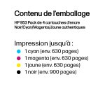 HP 953 Pack de 4 cartouches d'encre Noir/Cyan/Magenta/Jaune authentiques