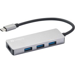Sandberg 336-32 interface hub USB 3.2 Gen 1 (3.1 Gen 1) Type-C 5000 Mbit/s Grijs