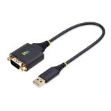 StarTech.com Cable Adaptador USB a Serie de 30cm - Retención COM - Conversor RS232 DB9 - FTDI - con Tornillos/Tuercas Intercambiables - Protección ESD - Windows/macOS/Linux