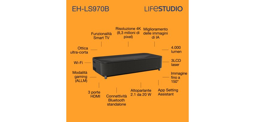 Epson Lifestudio Grand EH-LS970B - Nero metallizzato