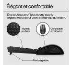HP 650 Wireless Keyboard and Mouse Combo clavier Souris incluse Maison RF sans fil AZERTY Belge Noir