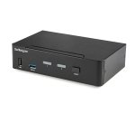 StarTech.com Switch KVM DisplayPort à 2 Ports - 4K60Hz - Écran Unique - Switch KVM USB UHD DP 1.2 à 2 Ports avec Hub USB 3.0 Intégré et Audio - Dell HP Apple Lenovo - Conforme TAA