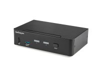 StarTech.com Switch KVM DisplayPort à 2 Ports - 4K60Hz - Écran Unique - Switch KVM USB UHD DP 1.2 à 2 Ports avec Hub USB 3.0 Intégré et Audio - Dell HP Apple Lenovo - Conforme TAA