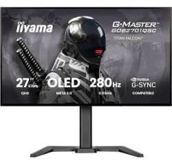 iiyama G-MASTER GOB2701QSC-B1 écran plat de PC 68,6 cm (27") 2560 x 1440 pixels 2K Ultra HD OLED Noir