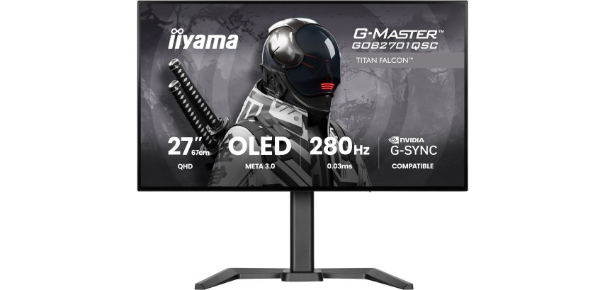 iiyama G-MASTER GOB2701QSC-B1 écran plat de PC 68,6 cm (27") 2560 x 1440 pixels 2K Ultra HD OLED Noir