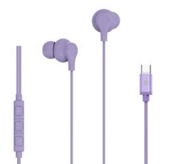 Celly UP1600TYPECVL cuffia e auricolare Cablato In-ear Musica e Chiamate USB tipo-C Viola