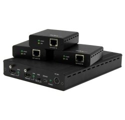 StarTech.com Juego Extensor HDBaseT de 3 Puertos - Alargador HDMI por Cable Cat5 con 3 Receptores - Hasta 4K