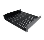 StarTech.com Étagère de Rack de Serveur 2U - Plateau Cantilever Universel à Montage en Rack Ventilé pour Rack 19" - Acier Gros Calibre - Capacité de Poids 23kg - Étagère de 40cm de Profondeur, Noir