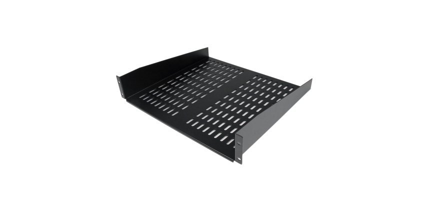 StarTech.com Étagère de Rack de Serveur 2U - Plateau Cantilever Universel à Montage en Rack Ventilé pour Rack 19" - Acier Gros Calibre - Capacité de Poids 23kg - Étagère de 40cm de Profondeur, Noir