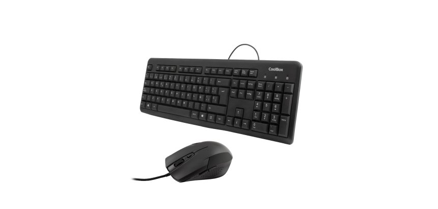 CoolBox COO-KTR-01U Teclado QWERTY + Ratón USB Negro
