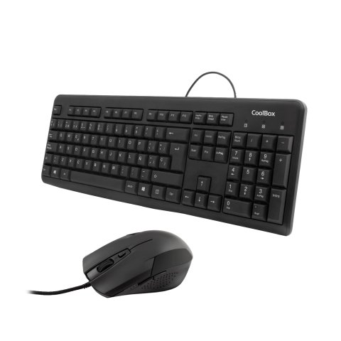 CoolBox COO-KTR-01U Teclado QWERTY + Ratón USB Negro