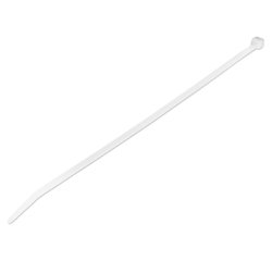 StarTech.com Colliers de Serrage 25 cm Blancs - Largeur 4 mm - Diam. faisceau 68 mm - Résistance traction 22 kg - Fermeture glissière autobloquante nylon avec pointe incurvée - 94V-2/UL - 100 pcs