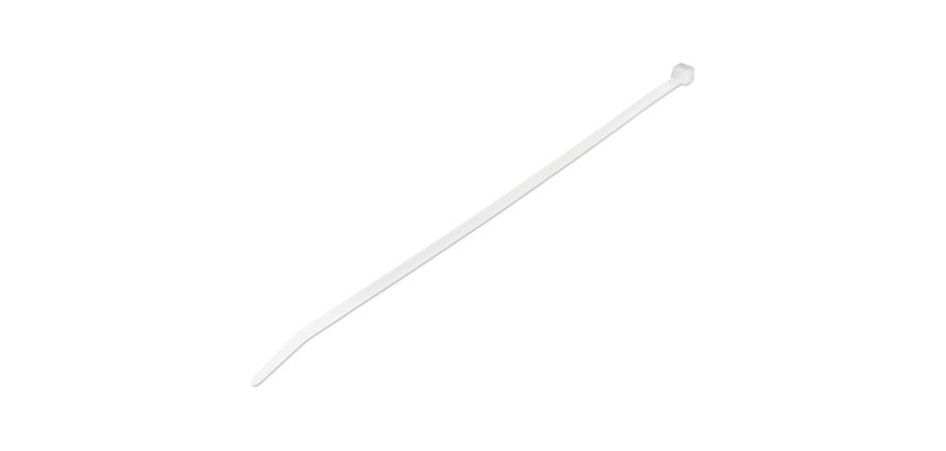 StarTech.com Fascette fermacavo riutilizzabili da 25 cm - 4 mm di larghezza, 55mm di diametro del fascio e resistenza alla trazione 22 kg, fascette in nylon autobloccanti, Omologati 94V-2/UL, 100 pezzi - bianco