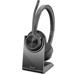 HP Poly Auriculares Poly Voyager 4320 USB-C + adaptador BT700 + soporte de carga