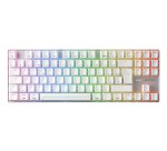 CHERRY MX 8.2 Pro TMR Wireless clavier Gaming USB + RF Wireless + Bluetooth AZERTY Français Argent, Blanc