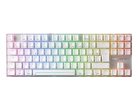 CHERRY MX 8.2 Pro TMR Wireless clavier Gaming USB + RF Wireless + Bluetooth AZERTY Français Argent, Blanc
