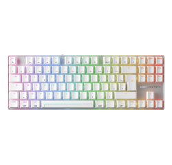 CHERRY MX 8.2 Pro TMR Wireless clavier Gaming USB + RF Wireless + Bluetooth AZERTY Français Argent, Blanc