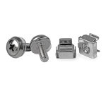 StarTech.com Lot de 50 Vis M5 de 12mm, Écrous Cage à Trou Carré et Outil de Montage, Kit de Fixation pour Baies de Serveurs, Armoires et Boîtiers de 19" ou 10", Argent - TAA