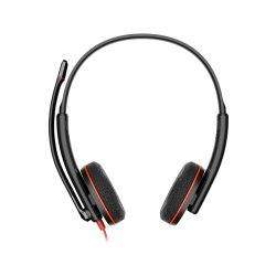 HP Poly Auriculares Poly Blackwire 3220 estéreo USB-C negro + adaptador USB-C/A (paquete)