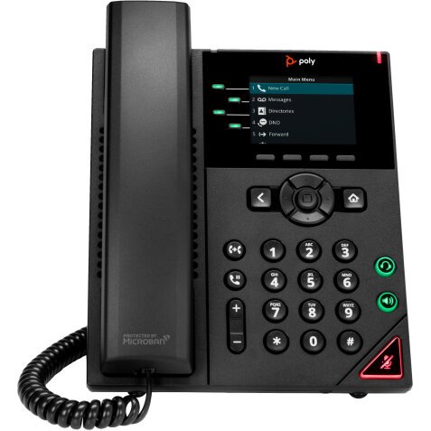 POLY Téléphone IP VVX 250 à 4 lignes et compatible PoE