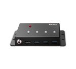 Lindy 43374 hub de interfaz USB 3.2 Gen 1 (3.1 Gen 1) Type-B 5000 Mbit/s Negro