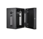 StarTech.com Armadio Rack 19" 15U a Muro - Server Rack 19 pollici a 4 montanti con cerniere - Rack Dati Ventilato con Ripiano 1U e Pannelli Laterali Rimovibili per apparecchiature dati/AV/elettroniche/informatiche
